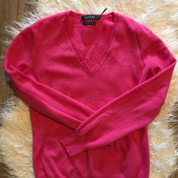 Pink Ralph Lauren Cashmere Sweater - Picture 3 of 4